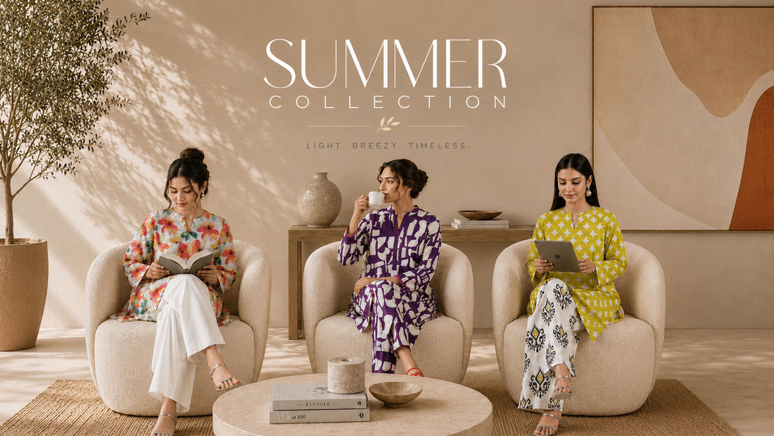 2 Piece Co-Ord Sets  Fasl-e-Rung Collection  Summer Ready-to-Wear by Mirasl