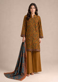 Autumn Petals 3 Piece Stitched Lawn Suit in Printed Lawn from the fasl-e-rang collection by Mirasl front view