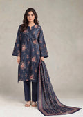 Celestial Petals 3 Piece Stitched Lawn Suit by Mirasl from the fasl-e-rang collection front view