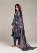 Celestial Petals Printed Cambric Lawn Suit with printed dupatta by Mirasl