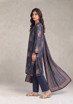 Celestial Petals Pakistani Ready to Wear Lawn Suit side view