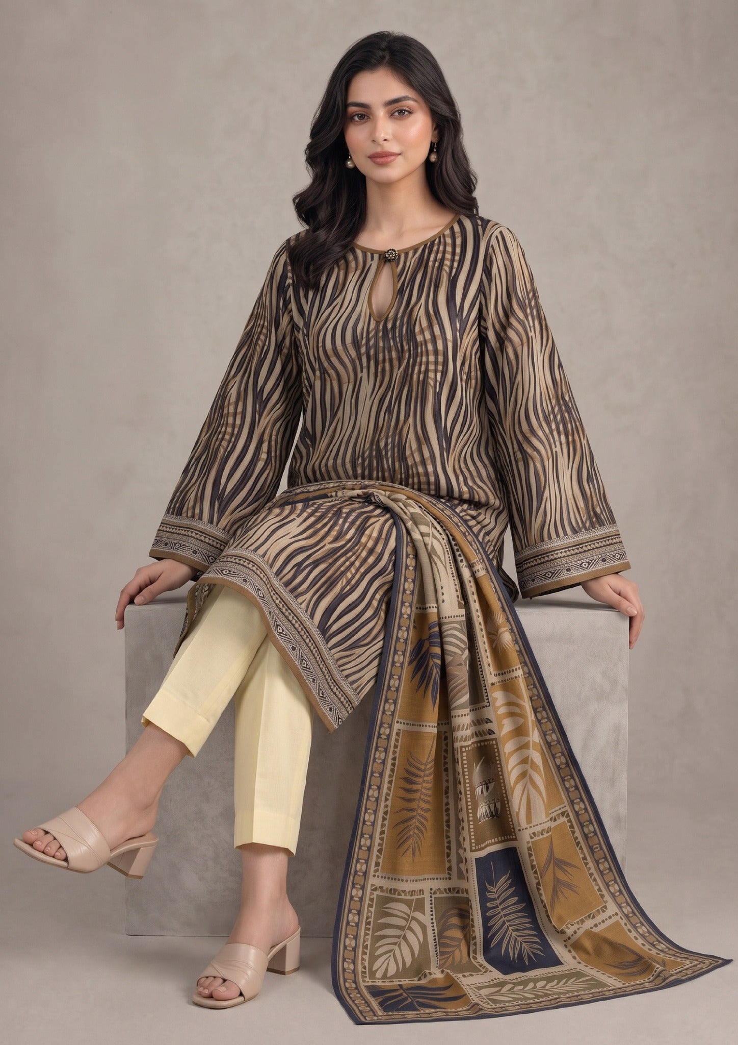 Product image 04 for 3 Piece Stitched Lawn Suit by Mirasl.
