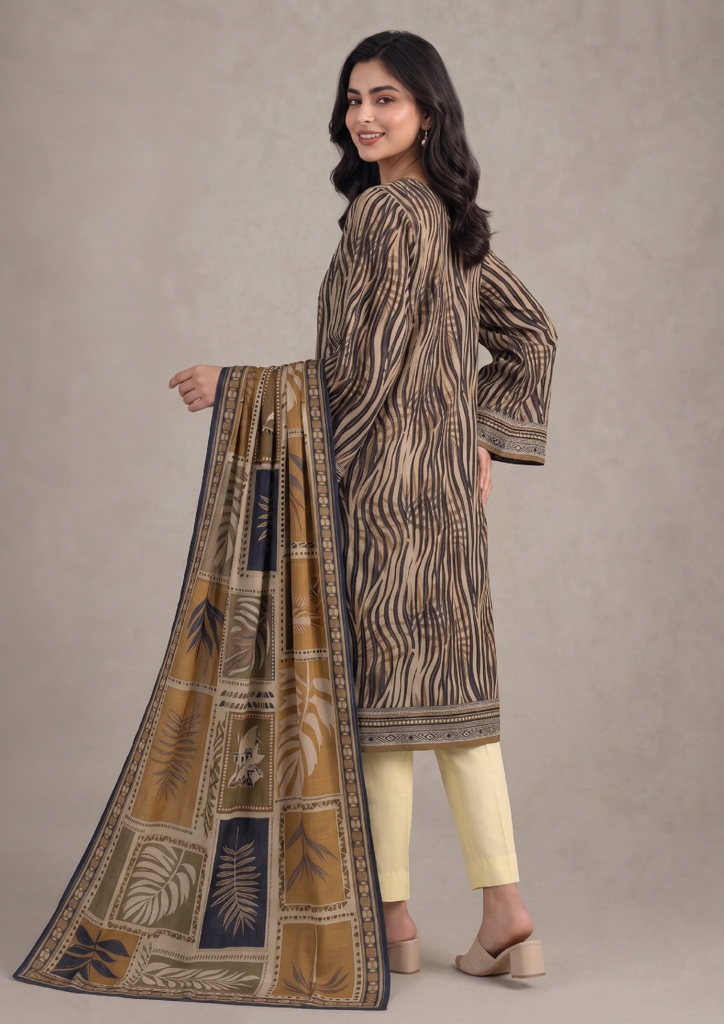 Product image 05 for 3 Piece Stitched Lawn Suit by Mirasl.