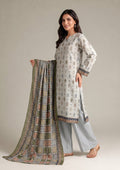 Desert Serenity 3 Piece Stitched Lawn Suit front view by Mirasl
