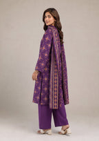 Ethereal Violet premium Printed Cambric Lawn Dress side view