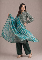 Forest Echoes premium Printed Cambric Lawn Dress with flowing dupatta