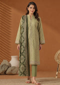 Green Dotted 3 Piece Stitched Lawn Suit from the fasl-e-rang collection by Mirasl