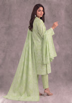 Crisp Leaf printed lawn suit with matching dupatta look two