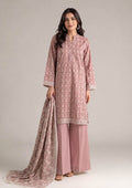 Rose Shimmer 3 Piece Stitched Printed Lawn Suit by Mirasl from the fasl-e-rang collection – Front View