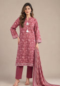 Rosewood Serenity 3 Piece Stitched Lawn Suit in Printed Lawn with rose floral print and matching dupatta by Mirasl