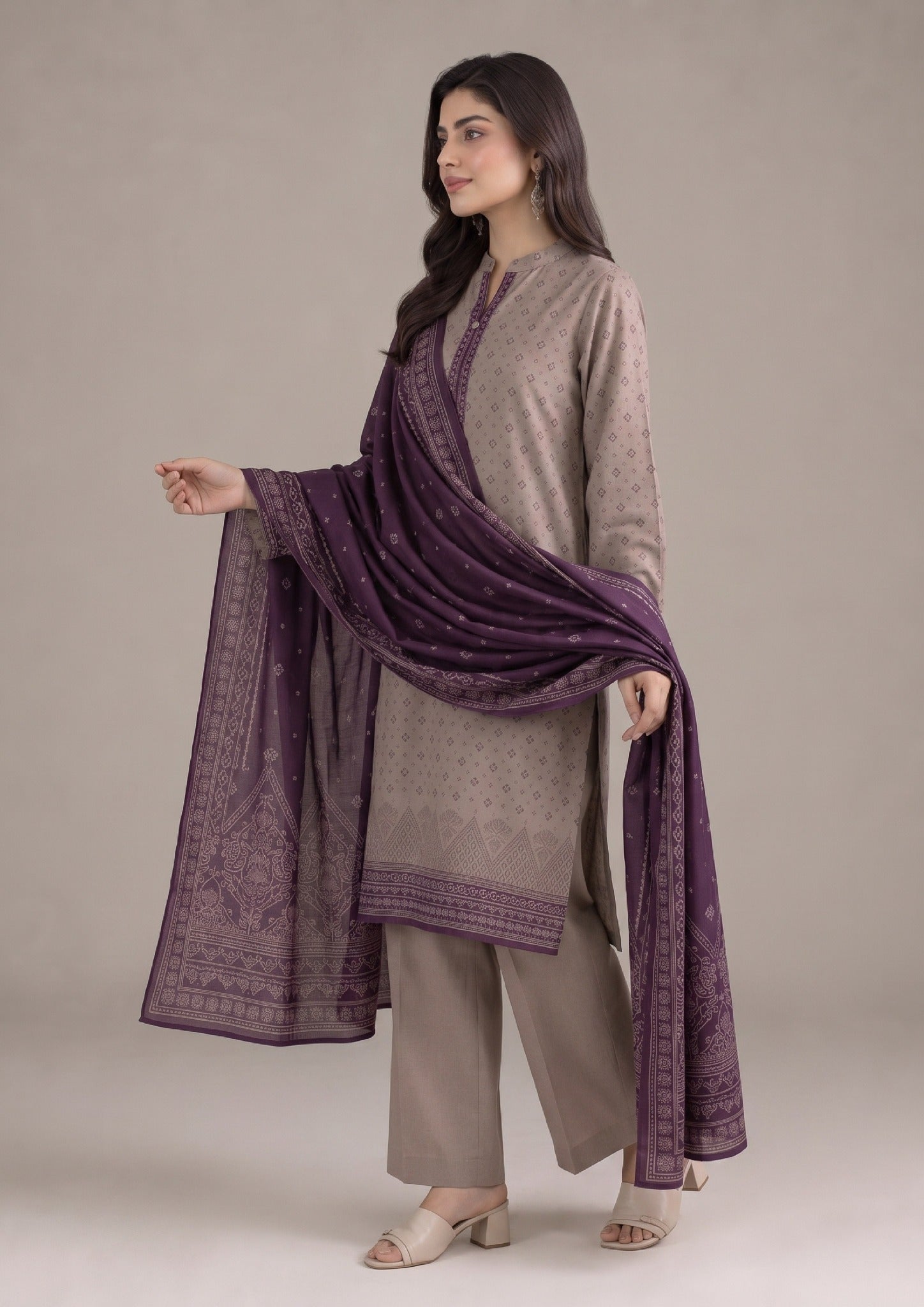 Product image 02 for 3 Piece Stitched Lawn Suit by Mirasl.