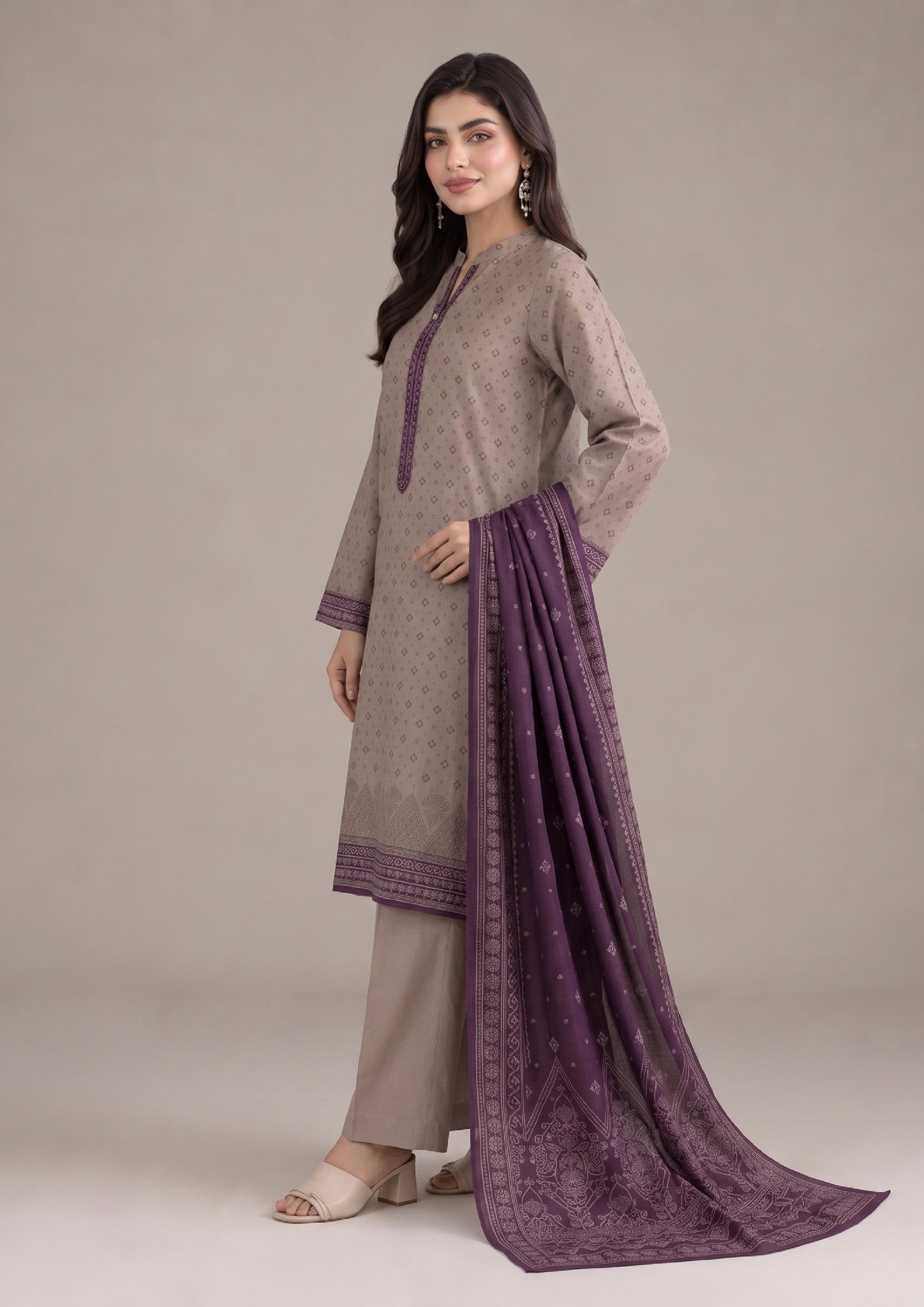 Product image 03 for 3 Piece Stitched Lawn Suit by Mirasl.