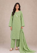 Verdant Ensemble - 3 Piece Stitched Lawn Suit - Fasl-e-Rang - Mirasl