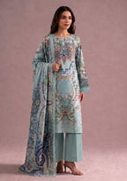 Whimsical Garden lawn suit with pastel floral print and matching dupatta by Mirasl